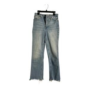 Zara Womens Jeans 0 Raw Hem XS Grunge Straight Casual Denim